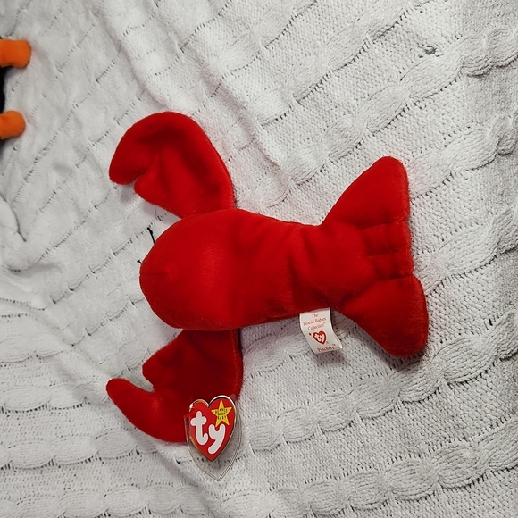 🕸Vintage Ty Beanie Baby Original Pincher The Lobster 1993 P.V.C. Pellets - Picture 4 of 12